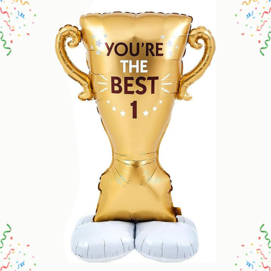 You're the Best Trophy Shaped XL Airloonz Balloon - Air Filled - 50 inches- 1PC