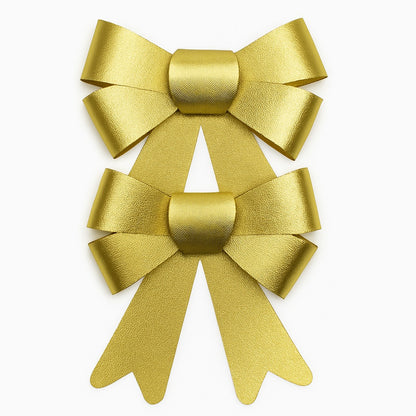 Golden Bows for Christmas Decorations - Set of 2