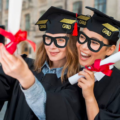 Graduation Black & Gold Sunglass with Shimmer - 1PC