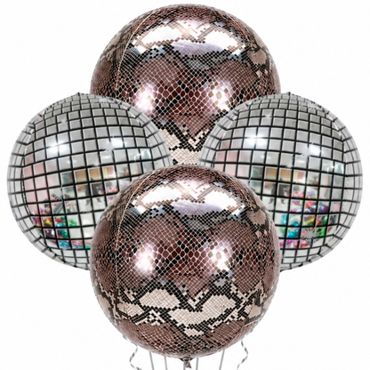Jungle Disco Balloon Bouquet Set of 4PC | Helium Filled & Delivers Inflated