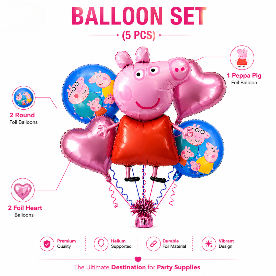 Peppa Pig Balloon Set - 5PC
