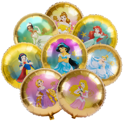 Beautiful Disney Princess Balloon Bouquet - Set of 8