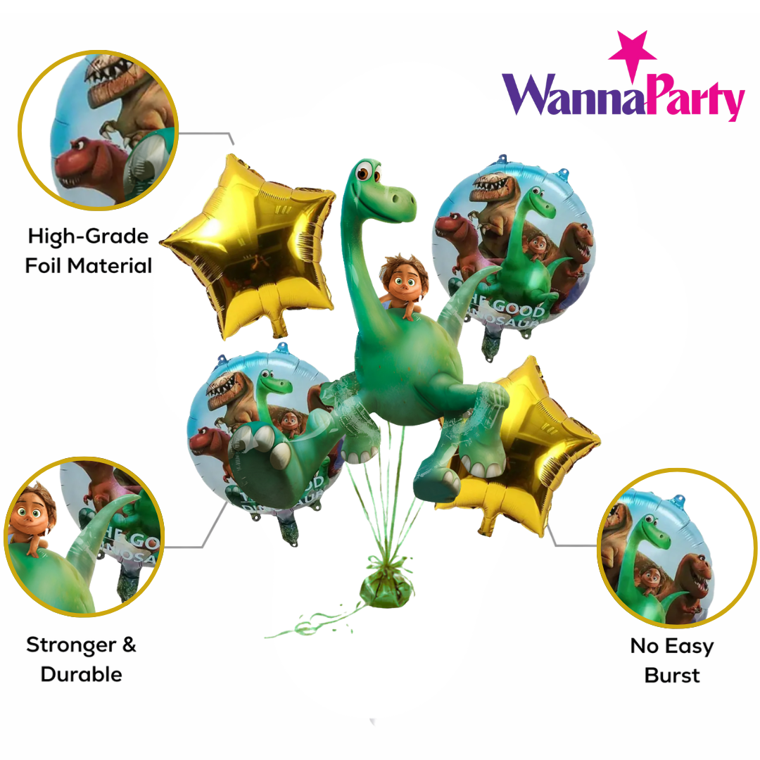 Dinosaur Theme Birthday Balloon Set - 5PC