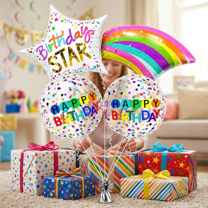 You're my Birthday Star Helium Filled Balloon Bouquet Set of 3