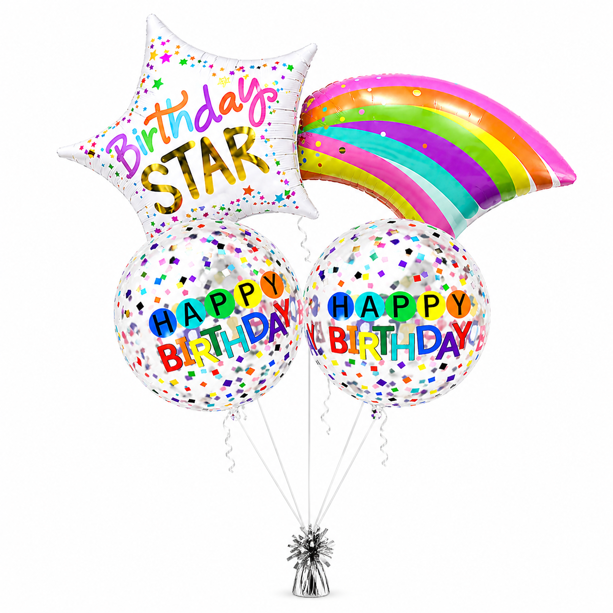 You're my Birthday Star Helium Filled Balloon Bouquet Set of 3