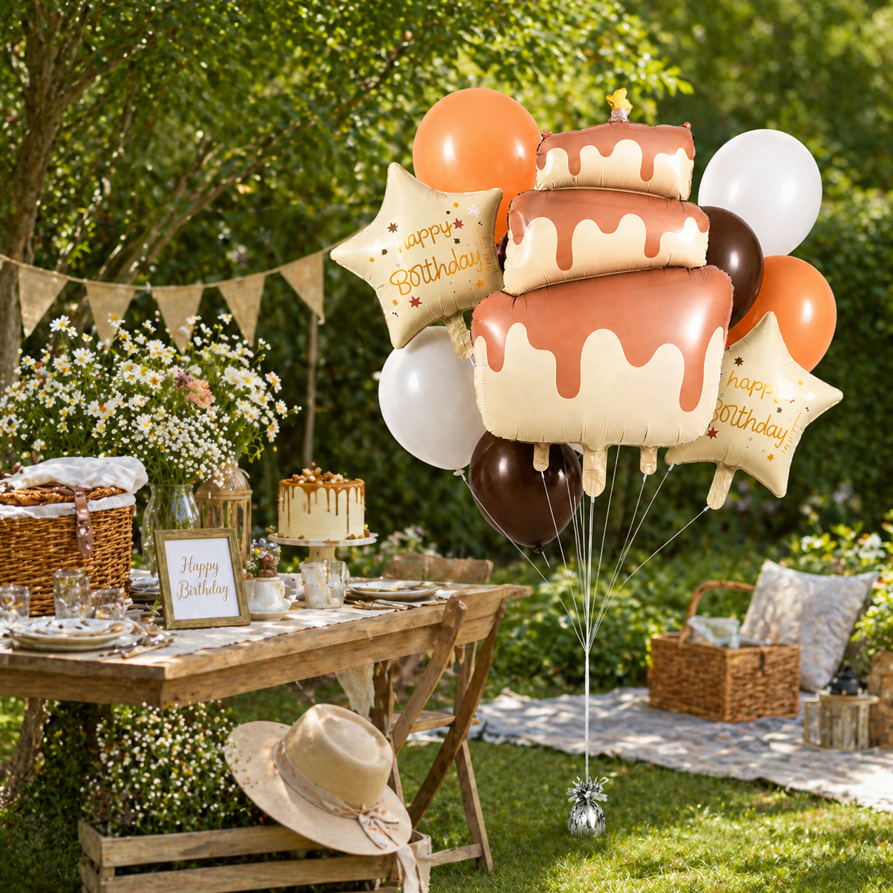 Dripping Chocolate Cake Balloon Set - 9PC