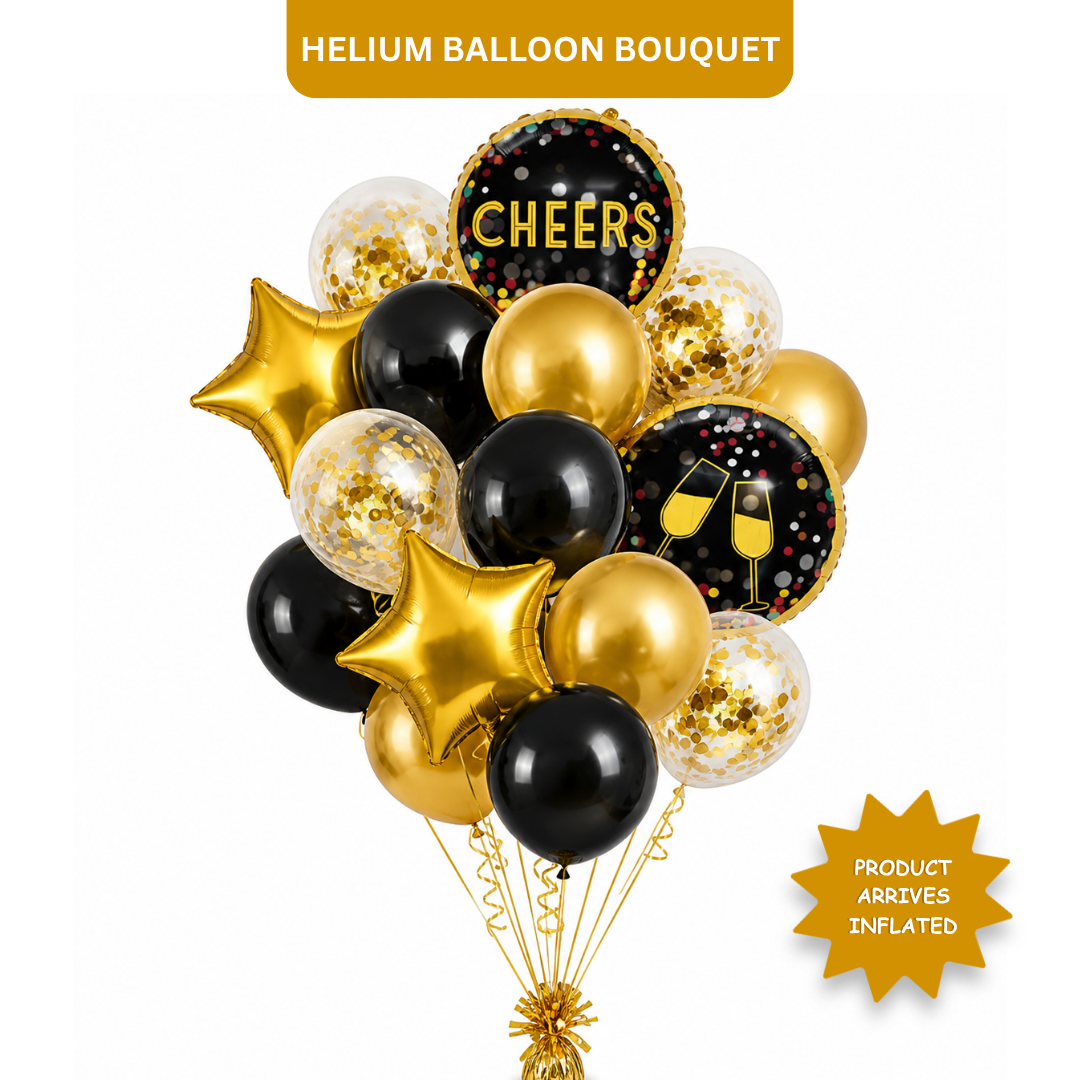 Cheers Balloon Set for Party Celebration Helium Filled & Pre-Inflated Set of 16PC