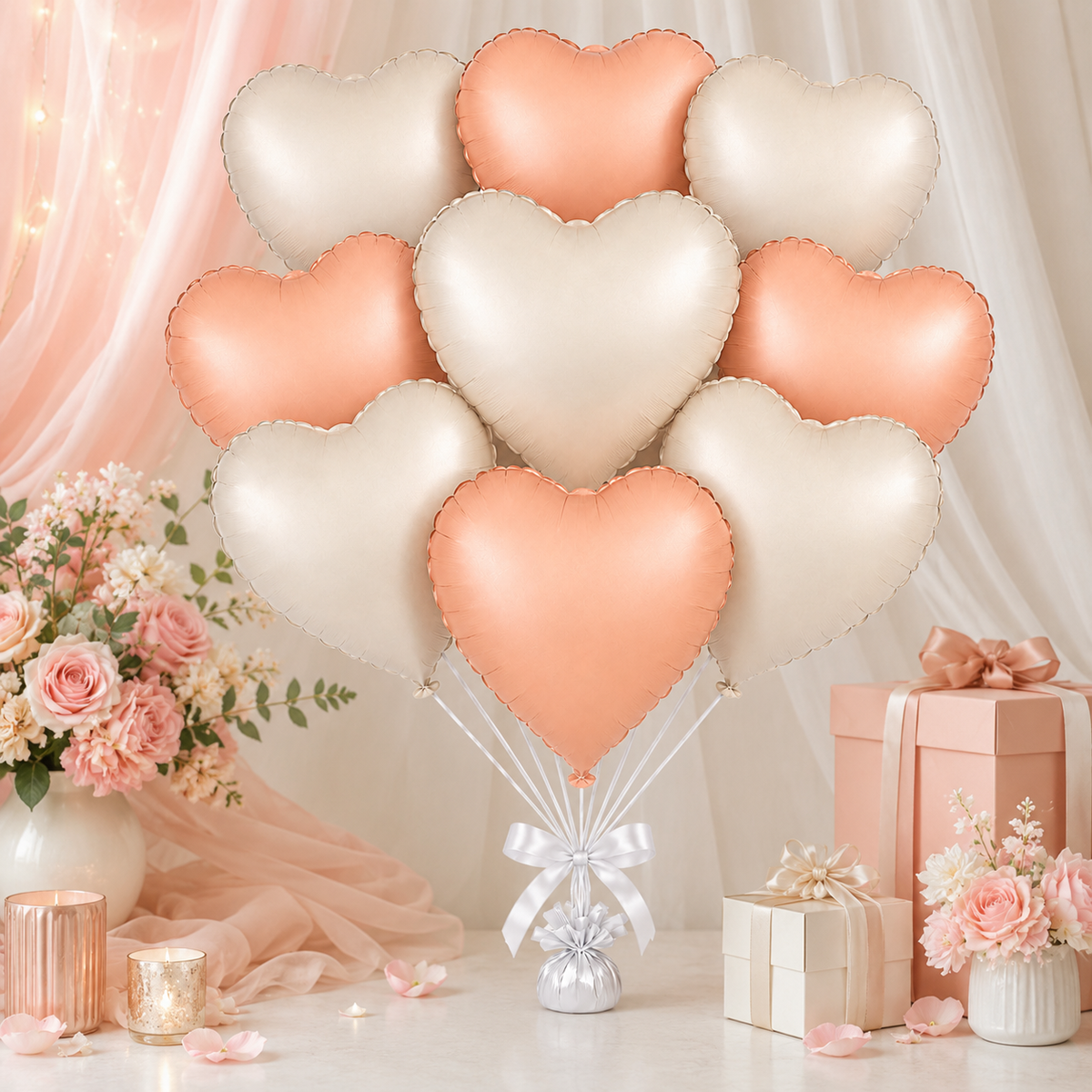 Butterfly and Yellow Flowers Shaped Balloon Bouquet Set - 5PC | Helium Filled and Delivers Inflated