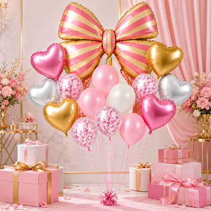 K-POP Theme Rumi Print Birthday Balloon Bouquet Set - 5PC | Helium Filled and Delivers Inflated