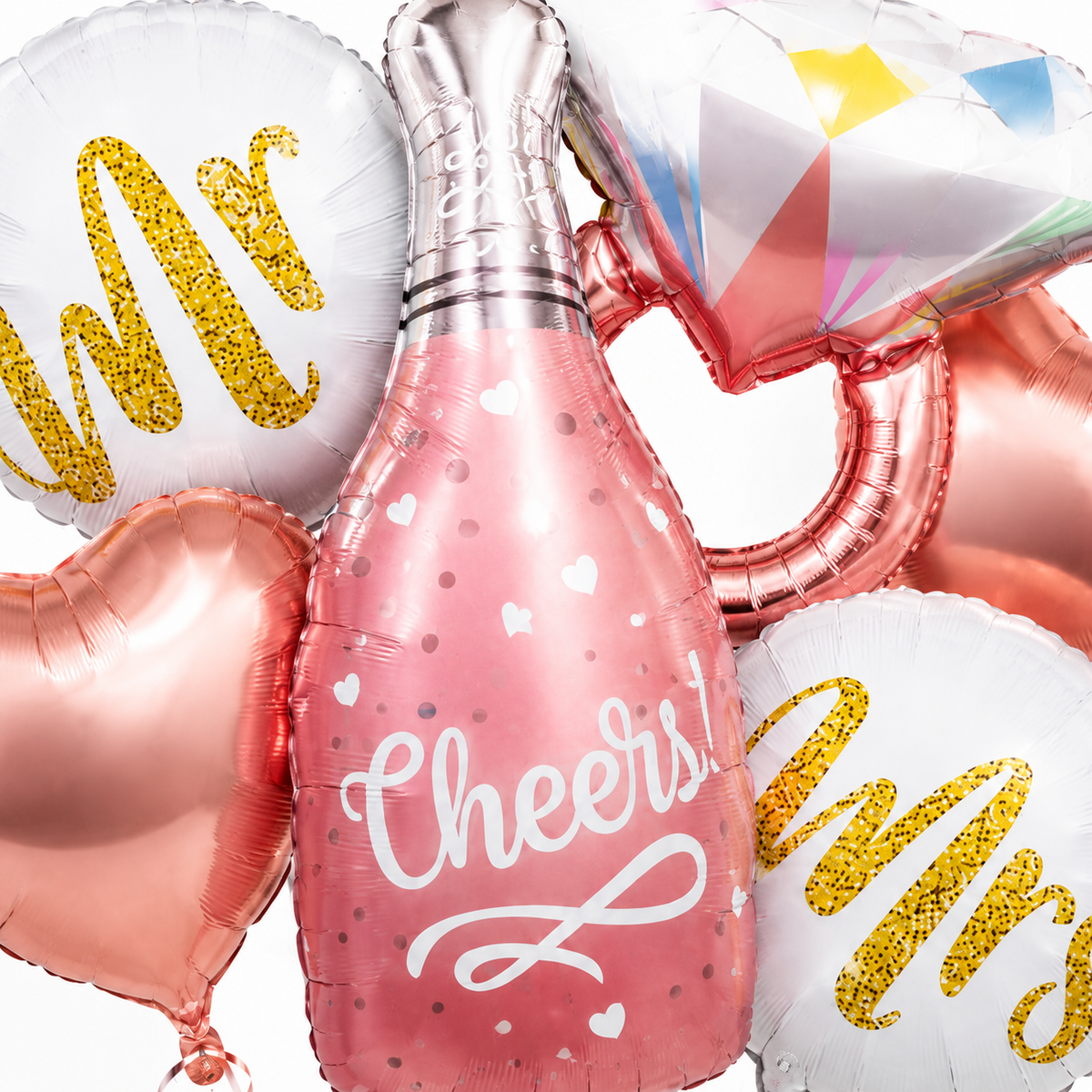 Shooting Star Birthday Balloon Bouquet Set - 5PC | Helium Filled and Delivers Inflated