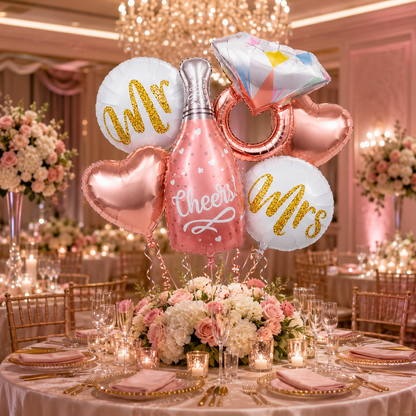 Shooting Star Birthday Balloon Bouquet Set - 5PC | Helium Filled and Delivers Inflated