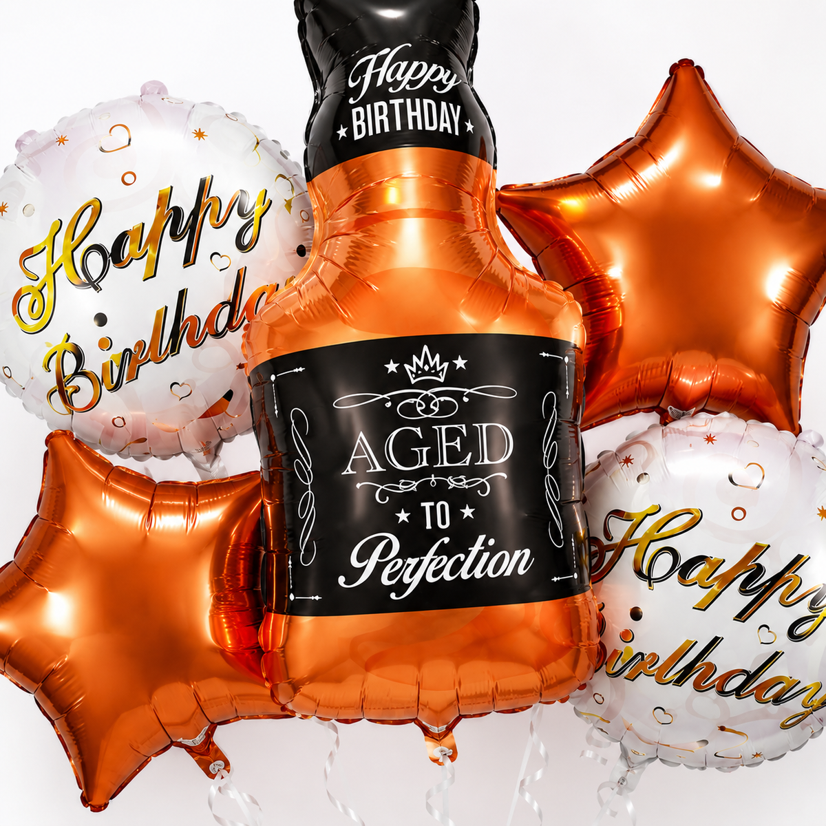 Cheers on Beers Birthday Balloon Bouquet Set - 5PC | Helium Filled and Delivers Inflated