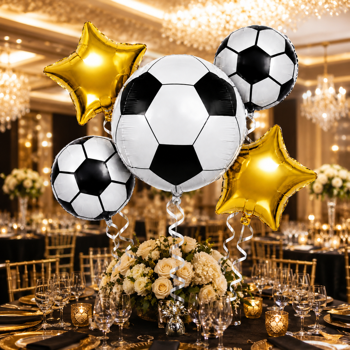 Green Champagne Bottle Birthday Balloon Bouquet Set - 5PC | Helium Filled and Delivers Inflated