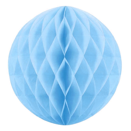 Light Blue Honeycomb Ball for Hanging Decor - 10 inches - 1PC