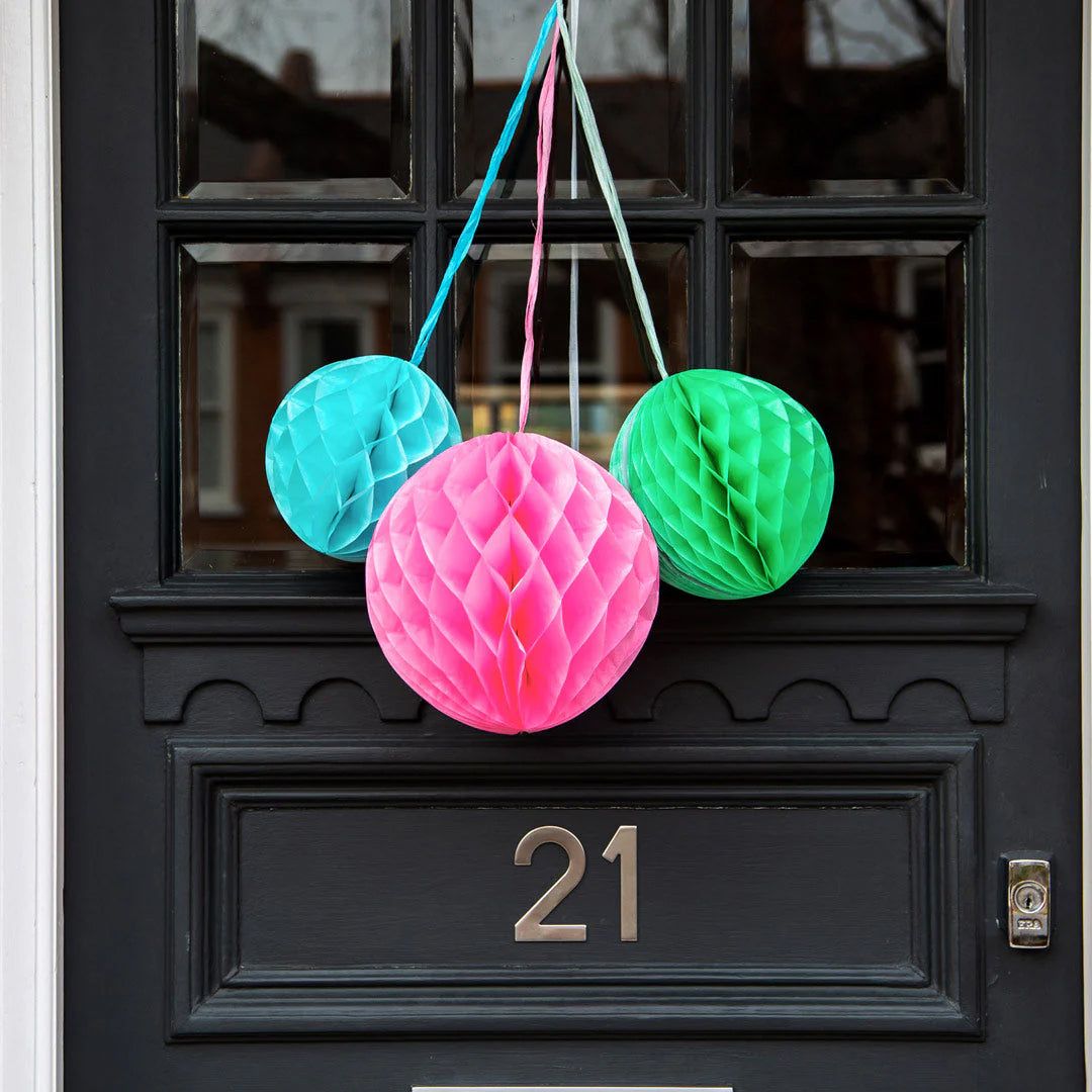 Light Blue Honeycomb Ball for Hanging Decor - 10 inches - 1PC