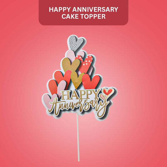 Happy Anniversary Cake Topper