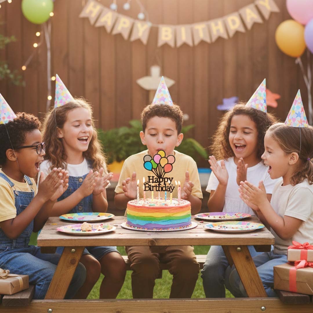 Happy Birthday Balloons Topper