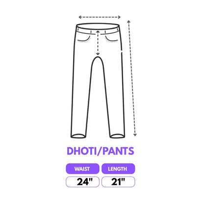 Fancy Shri Krishna Dress for Kids with Dupatta - 9PC