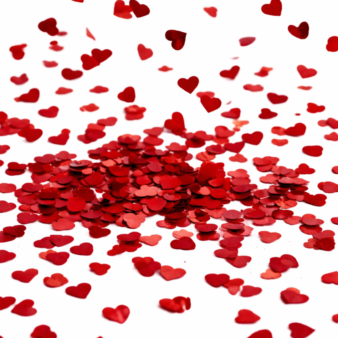 Red Heart Shape Confetti
