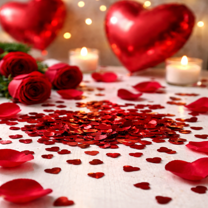 Red Heart Shape Confetti