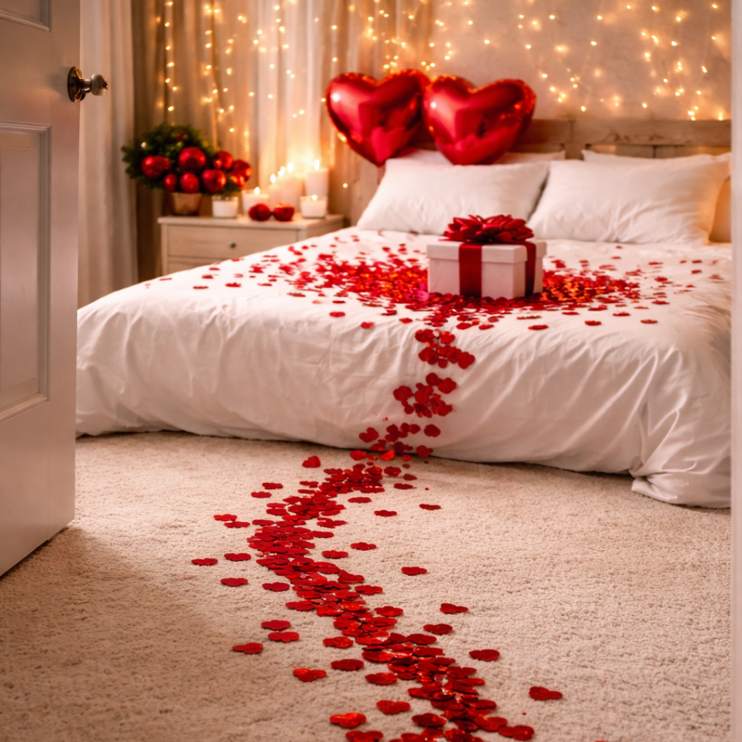 Red Heart Shape Confetti