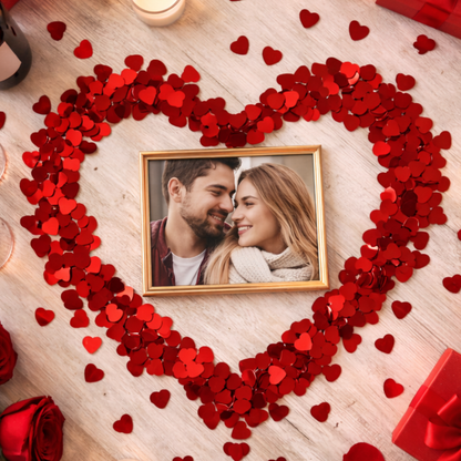 Red Heart Shape Confetti