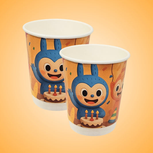 Labubu Theme Party Paper Cups - 350ML - 8 PC