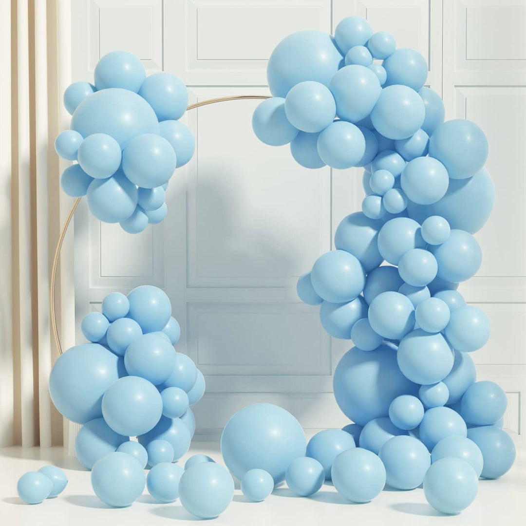 Light Blue Latex/Rubber Balloons - Helium Quality - 12 inches - 10PC