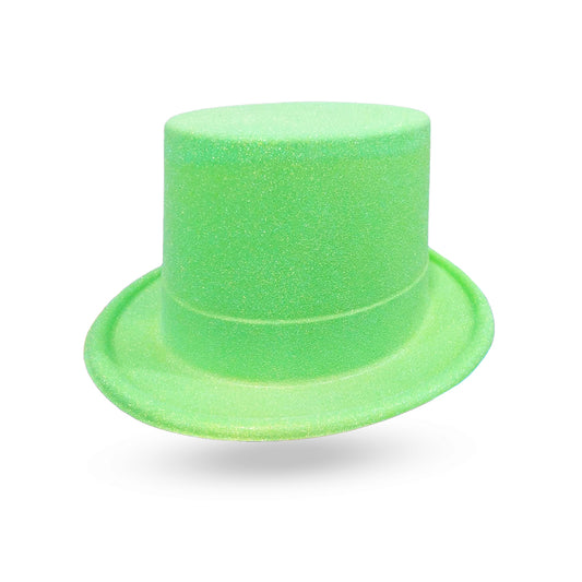 Neon Green Glitter Hat for Adults - 1PC