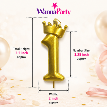 Golden Crown Numerical Candle No. 1