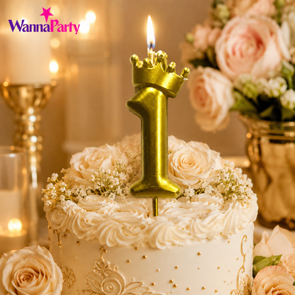 Golden Crown Numerical Candle No. 1