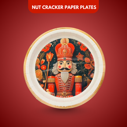 Christmas Nut Cracker Dinner Paper Plates - 8PC