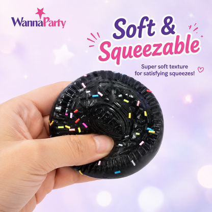 Oreo Cookie Squishy Taba Toy - Cute Food Squeeze Toy | Wanna Party - Image 3
