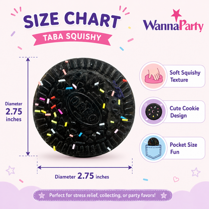 Oreo Cookie Squishy Taba Toy - Cute Food Squeeze Toy | Wanna Party - Image 6