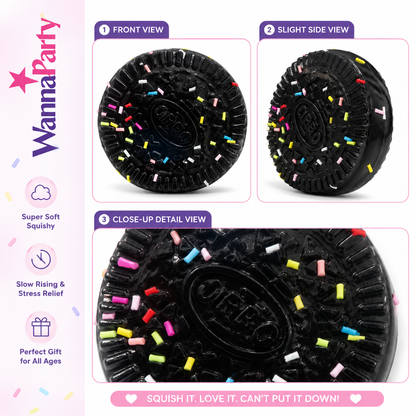 Oreo Cookie Squishy Taba Toy - Cute Food Squeeze Toy | Wanna Party - Image 7