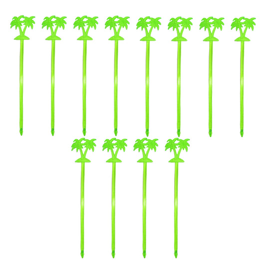 Palm Tree Green Stirrers - 12PC