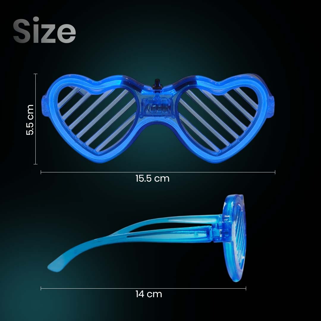 LED Heart Wired Shades Assorted Colour - 1PC