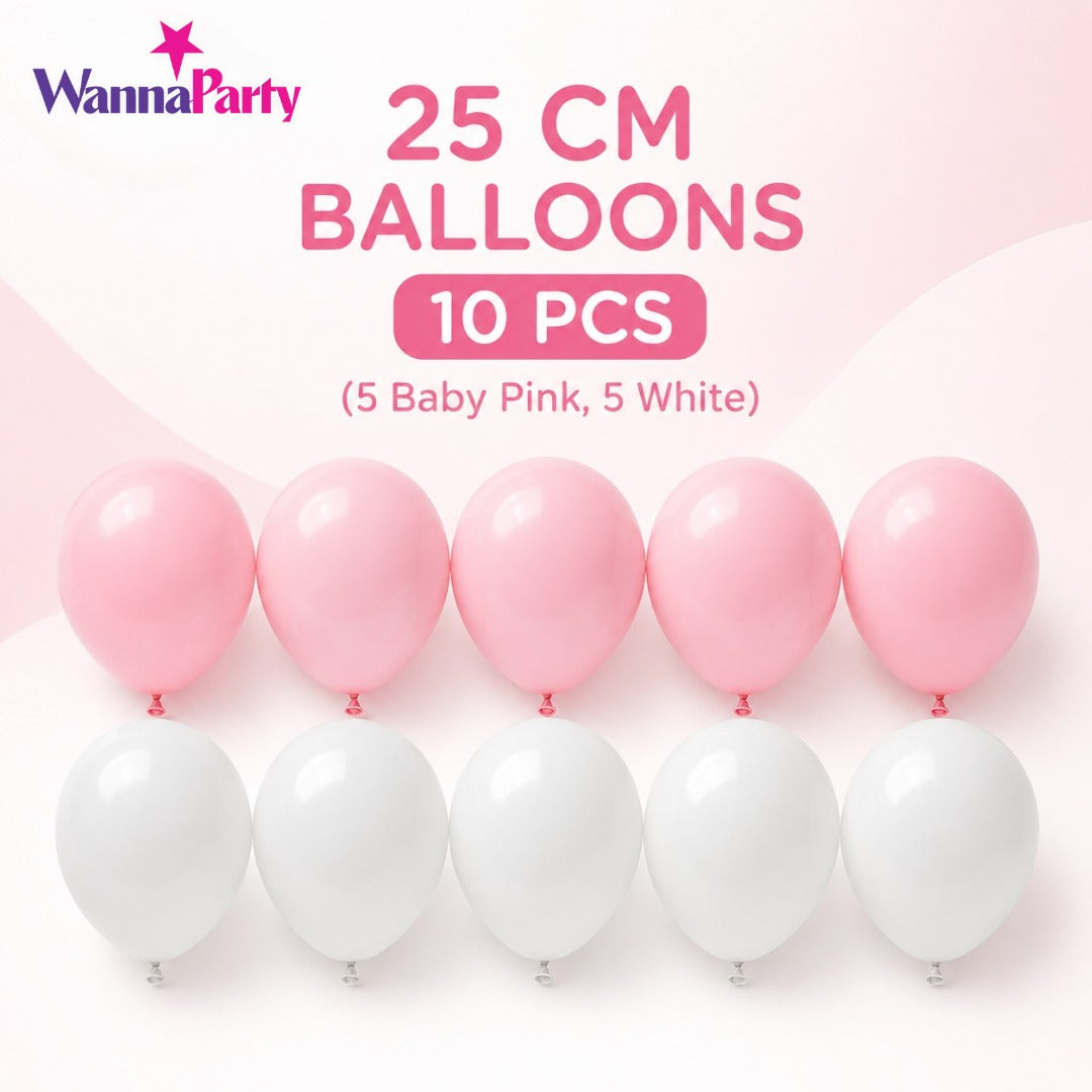 Pink & White Happy Birthday Balloon Bouquet Stand Set - 21 Pcs | Balloons with Plum Blossom Base, Holder & Fiber Rods -  |Birthday Table Centerpiece Decoration for Kids Adults Party, 1 Set