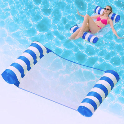 Pool Float Inflatable Pool Hammock Lounger Blue - 1PC - Wanna Party - front