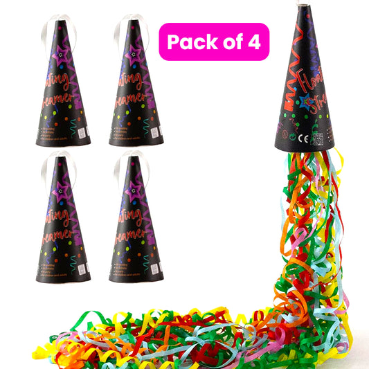 Multicolor Pull String Poppers Combo - 4PC