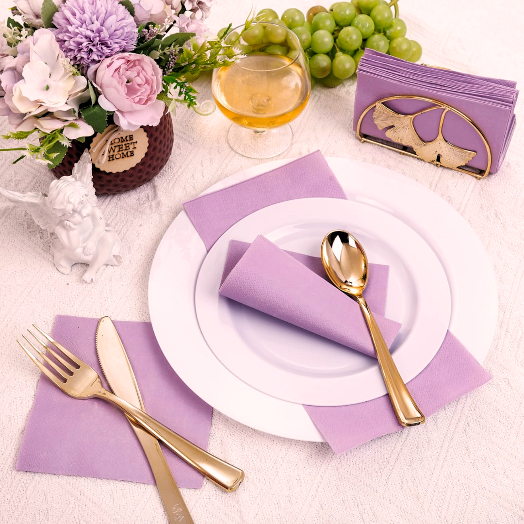 Purple Paper Napkins - 20PC