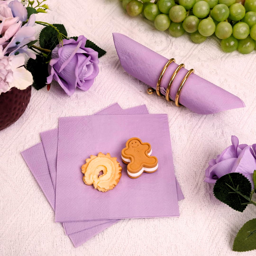 Purple Paper Napkins - 20PC