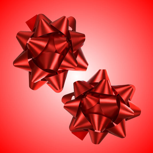 Red Packaging Bow Ribbons - 2PC