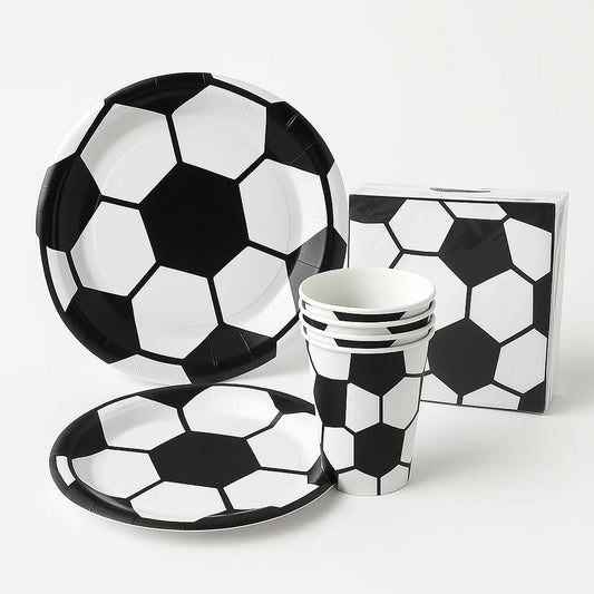 Football Theme Birthday Decor Tableware Set - 40PC