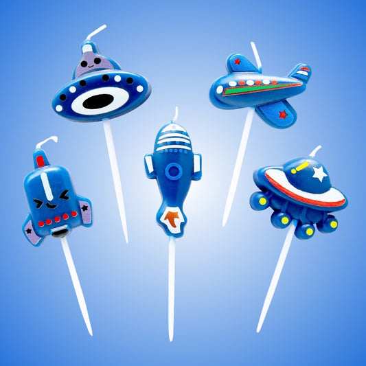 Space Theme Birthday Candle - 5PC