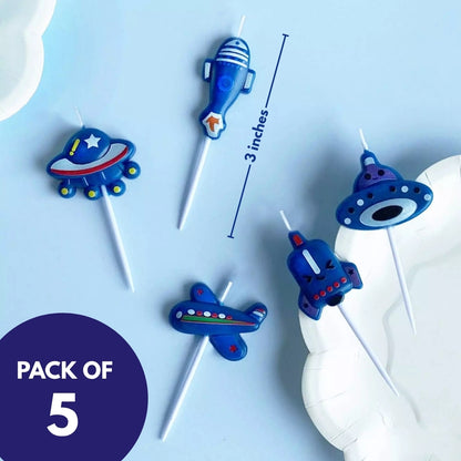 Space Theme Birthday Candle - 5PC