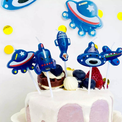Space Theme Birthday Candle - 5PC