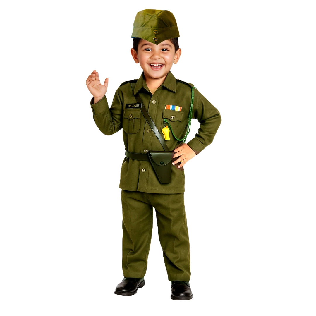 Subhash Chandra Bose Natiional Hero Costume - Size Large - Age 7 to 9