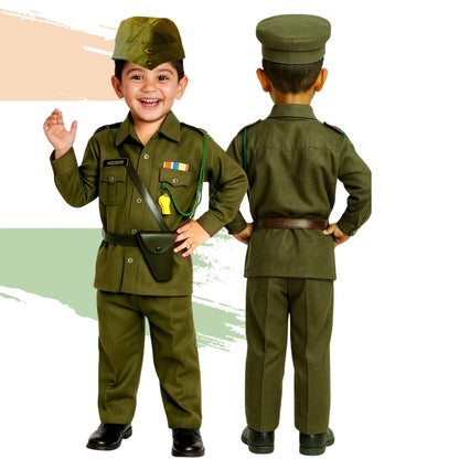 Subhash Chandra Bose Natiional Hero Costume - Size Medium - Age 5 to 7