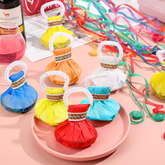 Hand Throw Streamers with Colorful Ribbons for Party Favors - 4PC
